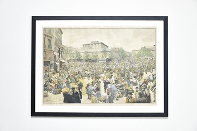 Lot 1600 - AFTER GILLOT; a hand coloured engraving,...