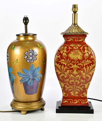 Lot 1572 - Two modern decorative table lamps including a...