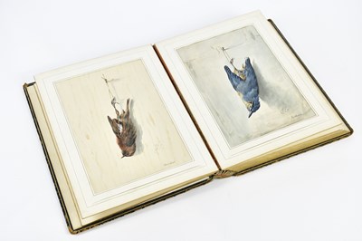 Lot 1610 - R DAVIDSON; a leather bound album containing...