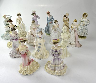 Lot 2682 - COALPORT; a collection of ten figures...