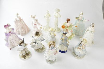 Lot 2687 - COALPORT; a collection of fourteen figures...