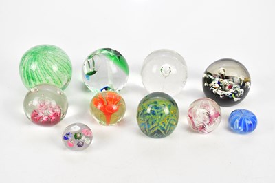 Lot 2574 - Ten glass paperweights, including a Clichy...