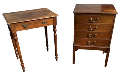 Lot 69 - An Edwardian mahogany four drawer sheet music...