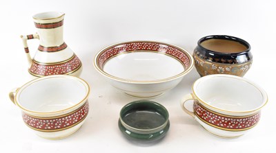 Lot 492 - MINTON; a wash bowl and jug set, with two...