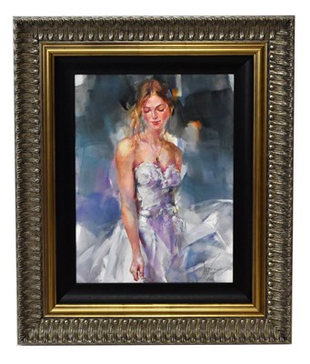 Lot 1354 - ANNA RAZUMOVSKAYA; oil on canvas, 'Surrender',...