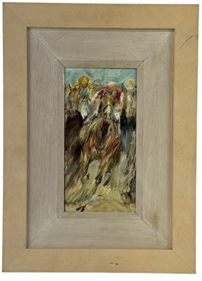 Lot 229 - UNATTRIBUTED; oil on canvas, 'Taking the Bend',...