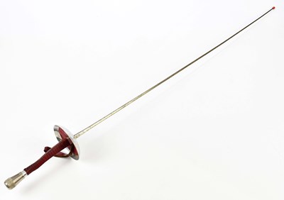 Lot 1306 - A vintage fencing sword, contained in canvas...