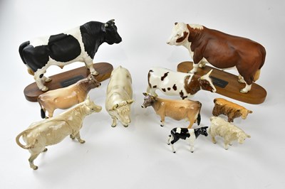 Lot 2690 - BESWICK; two models of bulls from the...