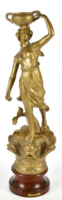 Lot 1454 - An early 20th century gilt painted spelter...