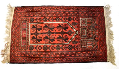 Lot 123 - An Afghan and Turkmenistan Mihrab Beluch...