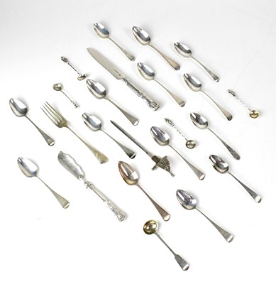 Lot 595 - A quantity of hallmarked silver spoons, to...