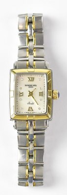 Lot 881 - RAYMOND WEIL; a ladies' gold and stainless...