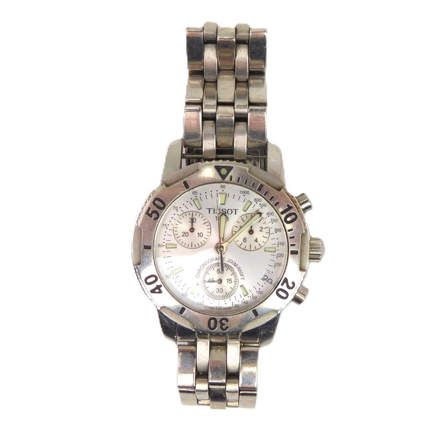 Lot 1071 - TISSOT; a gentlemen's chronograph, model...