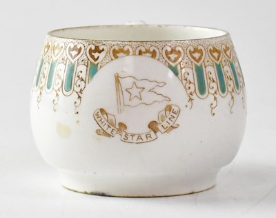 Lot 689 - WHITE STAR LINE; a teacup with enamel...