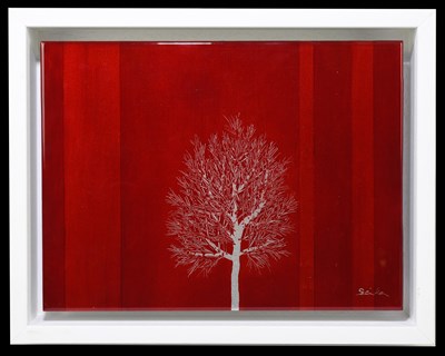 Lot 1174 - NAKISA SEIKA; an acrylic on board, 'Scarlet...