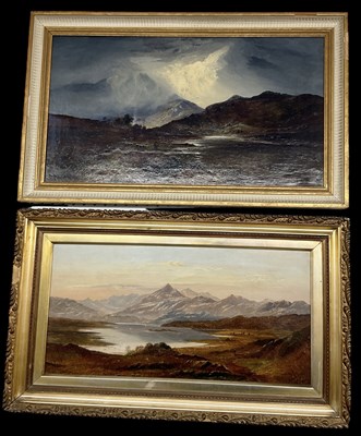 Lot 221 - CHARLES LESLIE; oil on canvas, mountainous...
