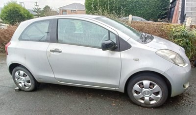 Lot 1242 - TOYOTA; a Yaris three door car, SA57 TGJ, with...