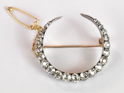 Lot 1256 - A circa 1900 yellow and white metal diamond...