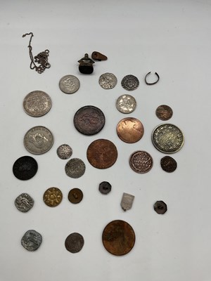Lot 1323 - An interesting group of coins including four...