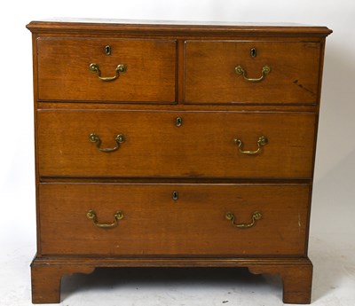 Lot 1640 - A 19th century mahogany chest of two short...