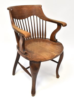 Lot 12 - An early 20th century ash and elm open arm bow...