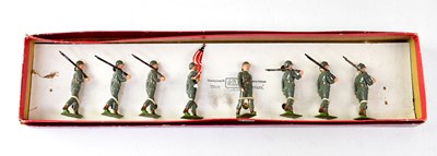 Lot 901 - BRITAINS; a set of eight US Army infantry lead...