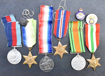 Lot 596 - A father and son medal group, comprising a...