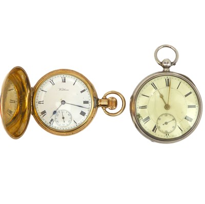 Lot 865 - A hallmarked silver cased open face pocket...