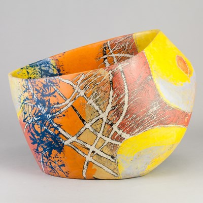 Lot 107 - CAROLYN GENDERS (born 1957); 'Orange and Red,...