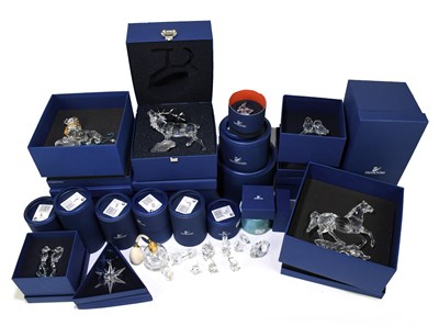 Lot 540 - SWAROVSKI; a large collection of glass animals...