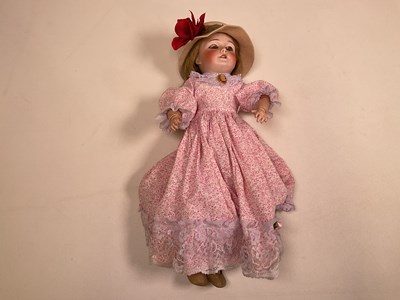 Lot 336 - SFBJ MAMA DOLL; a sideways operated mama doll,...