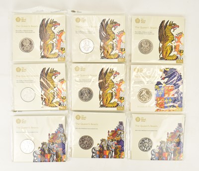 Lot 642 - THE ROYAL MINT; nine sealed coin packs for...