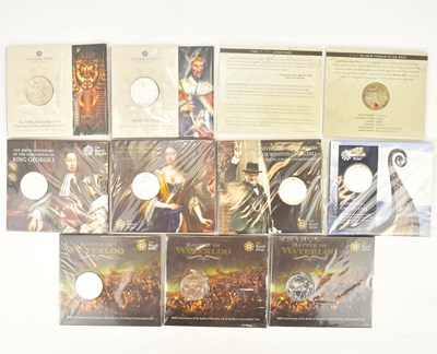 Lot 651 - THE ROYAL MINT; ten mixed £5 brilliant...