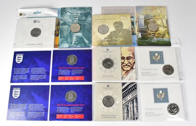 Lot 638 - THE ROYAL MINT; nine £5 brilliant uncirculated...