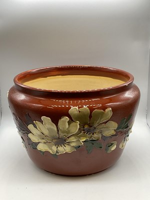 Lot 454 - BURMANTOFTS; a faience floral decorated...
