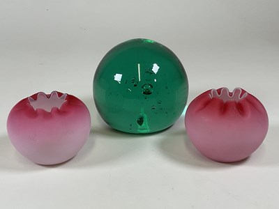 Lot 529 - A large Victorian green glass dump weight,...