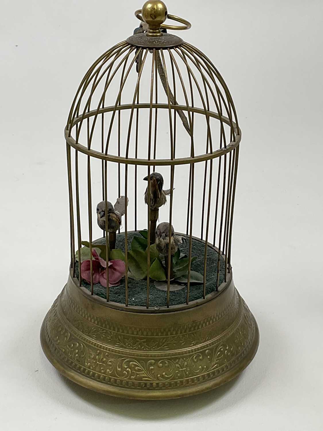 Lot 40 - An early 20th century three bird automaton...
