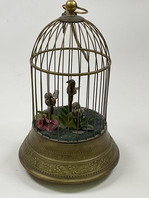 Lot 40 - An early 20th century three bird automaton...