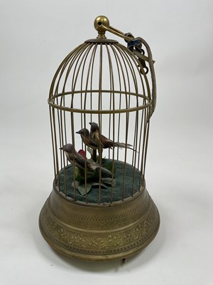 Lot 40 - An early 20th century three bird automaton...