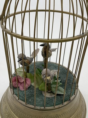 Lot 40 - An early 20th century three bird automaton...