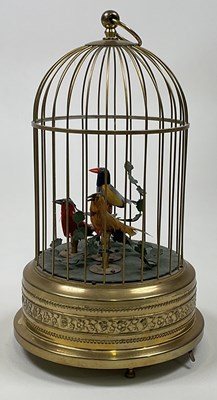 Lot 38 - An early 20th century triple bird automaton...