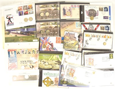 Lot 678 - Approximately thirty-four £1 and £2 coin...