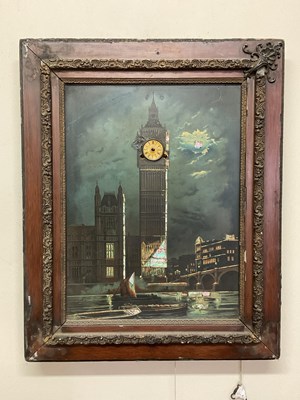 Lot 1362 - An Edwardian picture clock, depicting the...