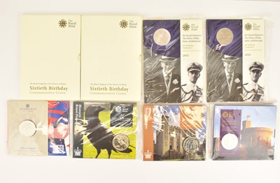 Lot 632 - THE ROYAL MINT; eight £5 brilliant...