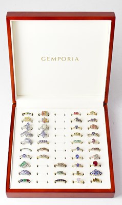 Lot 735 - GEMPORIA; forty-two contemporary dress rings...
