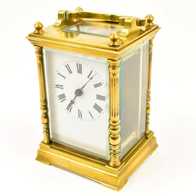 Lot 79 - An early 20th century French brass carriage...