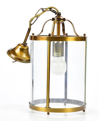 Lot 1576 - A modern gilt metal ceiling lantern, height 36cm.