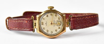 Lot 877 - MARVIN; a 9ct gold ladies' wristwatch, the...