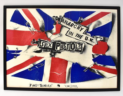 Lot 446 - JAMIE REID; lithograph on card, 'Sex Pistols...