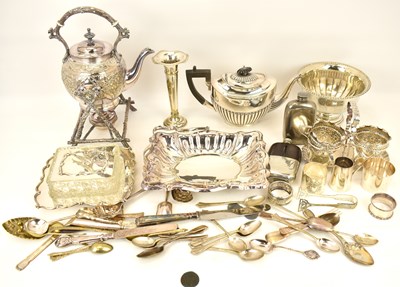 Lot 562 - A collection of plated ware to include spirit...